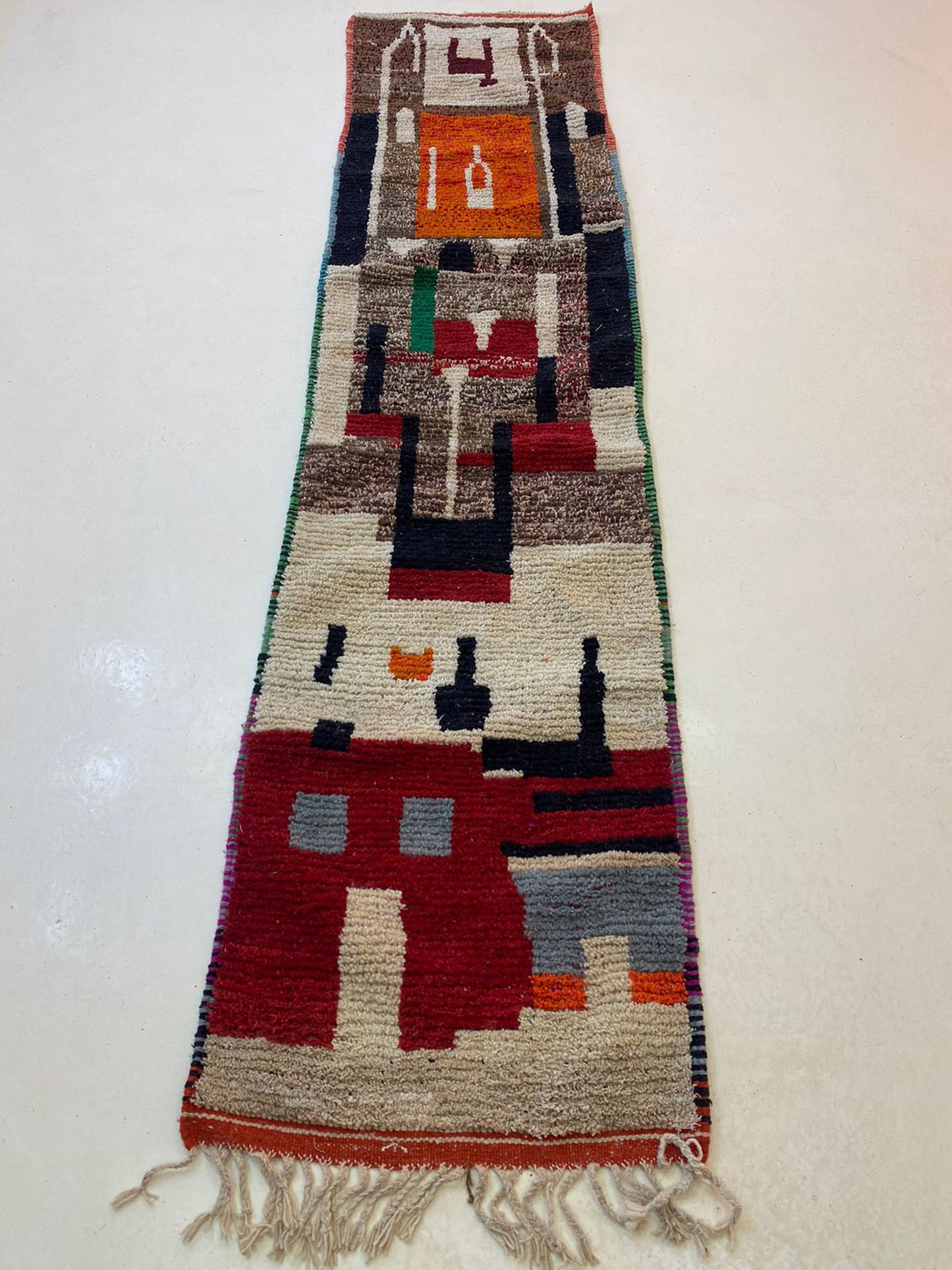 Moroccan Berber Runner, Colorful Custom Hallway Rug Runner, Custom Handmade Runner.