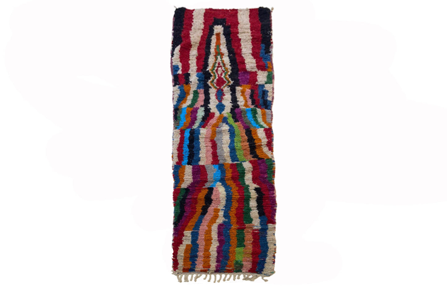 Hallway Moroccan Berber Runner Rug, Custom Bohemian Wool Rug Runner.