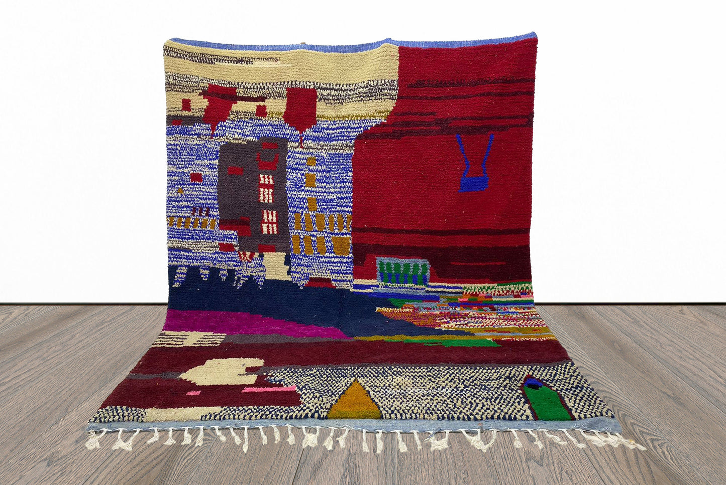 Handmade Bohemian Rug, Moroccan Colorful Area Rug.