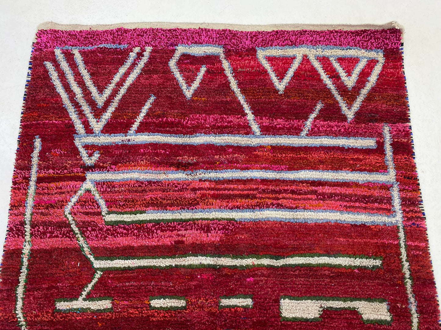 Handmade Moroccan Wool Rug, Bohemian Style Berber Area Rug.