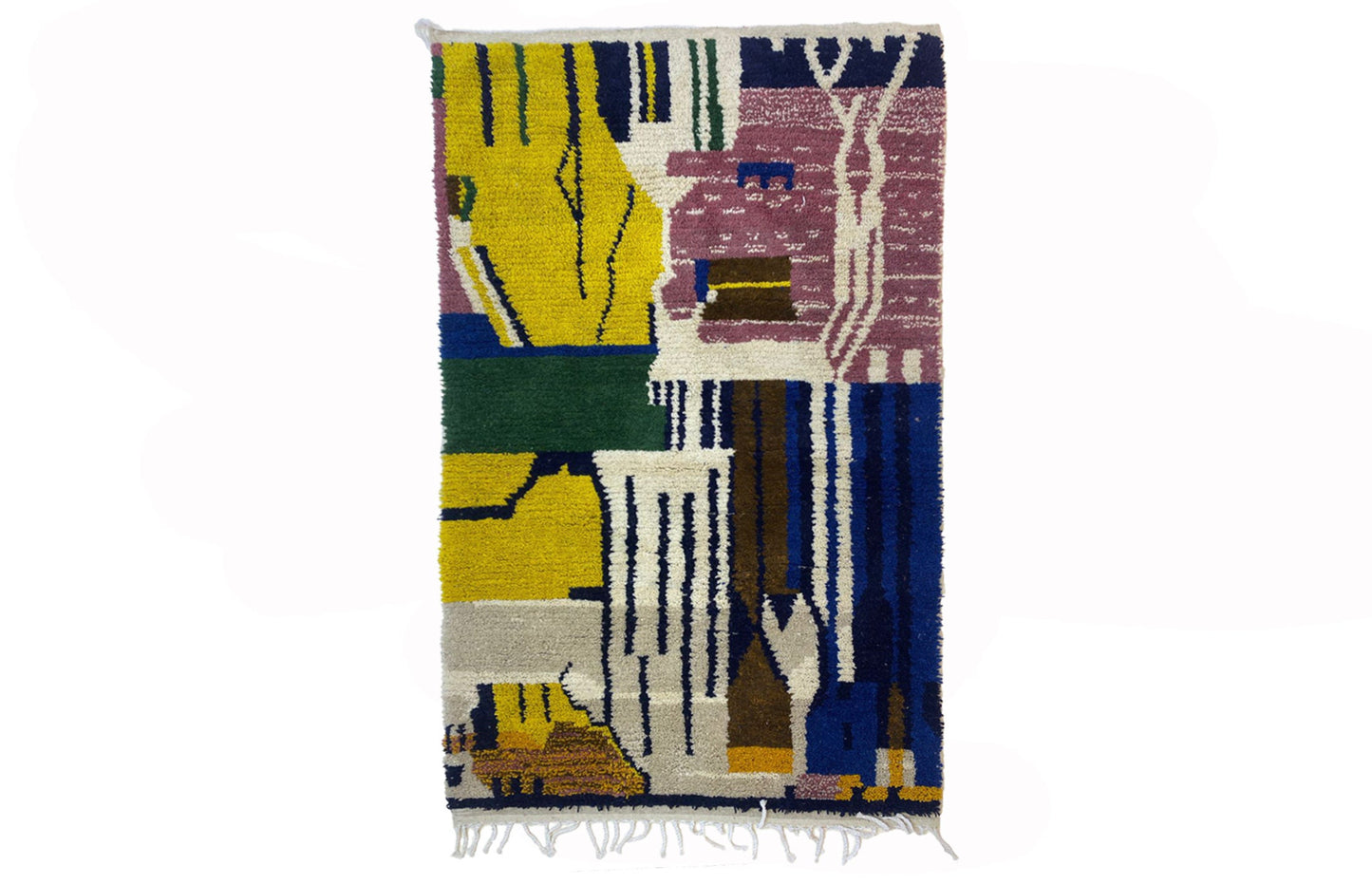 Handmade Berber Rug, Custom Colorful Moroccan Area Rug for Living Room.