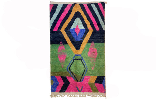 Custom Moroccan Berber Rug, Handmade Colorful Area Rug.