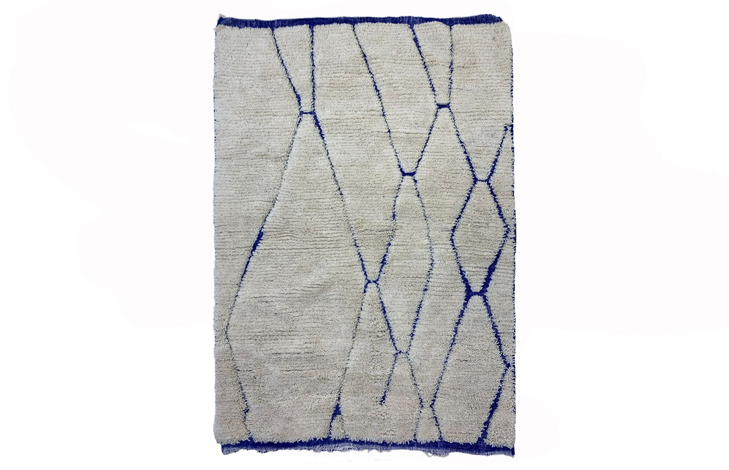 Bohemian Customized Moroccan Berber Area Rug, Minimalist Handwoven Rug.