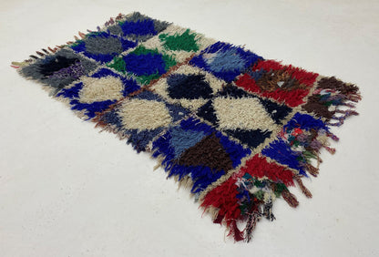 Petit tapis berbère marocain, tapis berbère vintage 3x5.