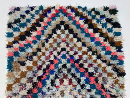 Tapis marocain à carreaux colorés 4x7.