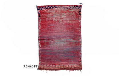 Tapis marocain, tapis berbères, 3,5x7 FT.