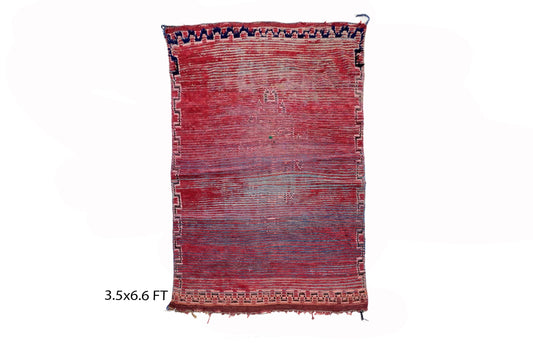 Tapis marocain, tapis berbères, 3,5x7 FT.