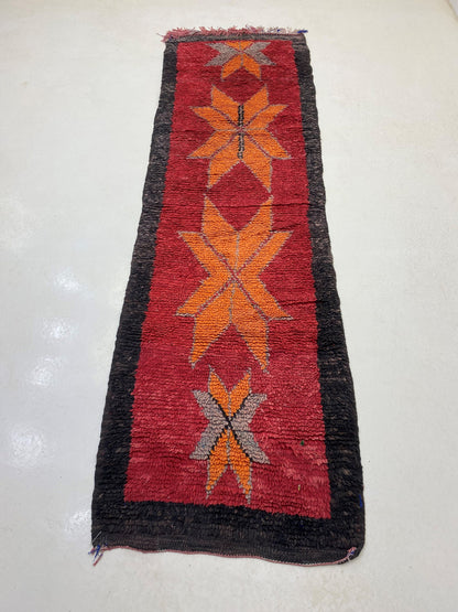 Tapis de couloir marocain vibrant 3x10, tapis de couloir en laine douce vintage, tapis étroit accrocheur"