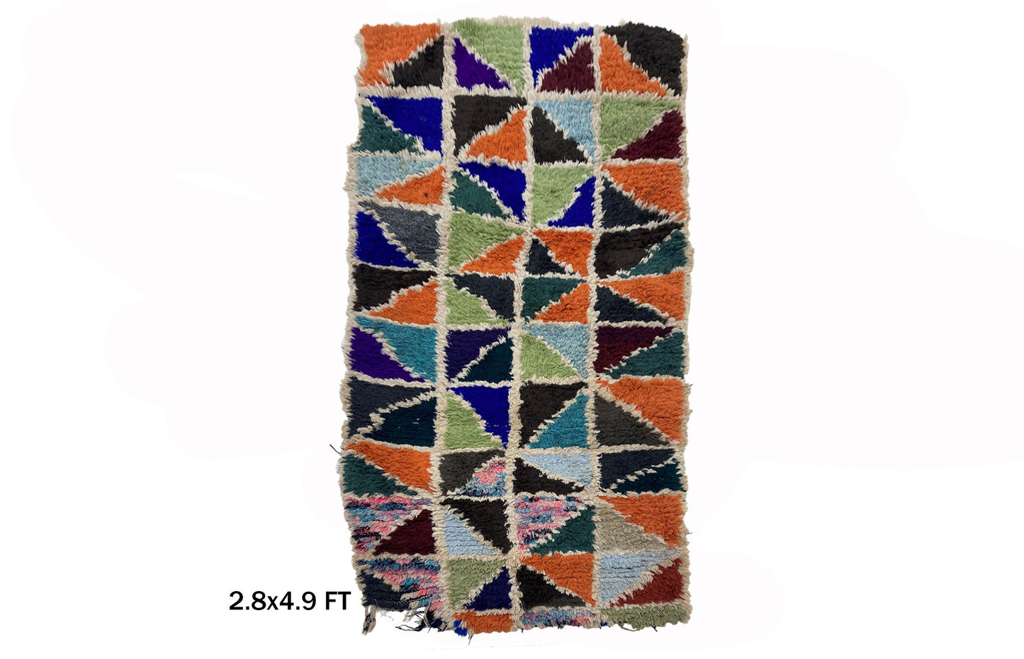 3x5 Berber Moroccan Area Rug, small Vintage Rug.