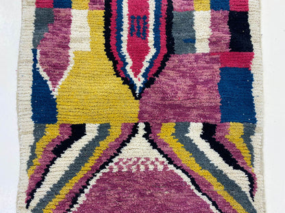 Custom Moroccan Berber Area Rug, Handmade and Colorful Wool Rug.