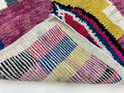 Custom Moroccan Berber Area Rug, Handmade and Colorful Wool Rug.