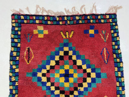 Tapis marocain 4x6, décoration d'intérieur bohème.