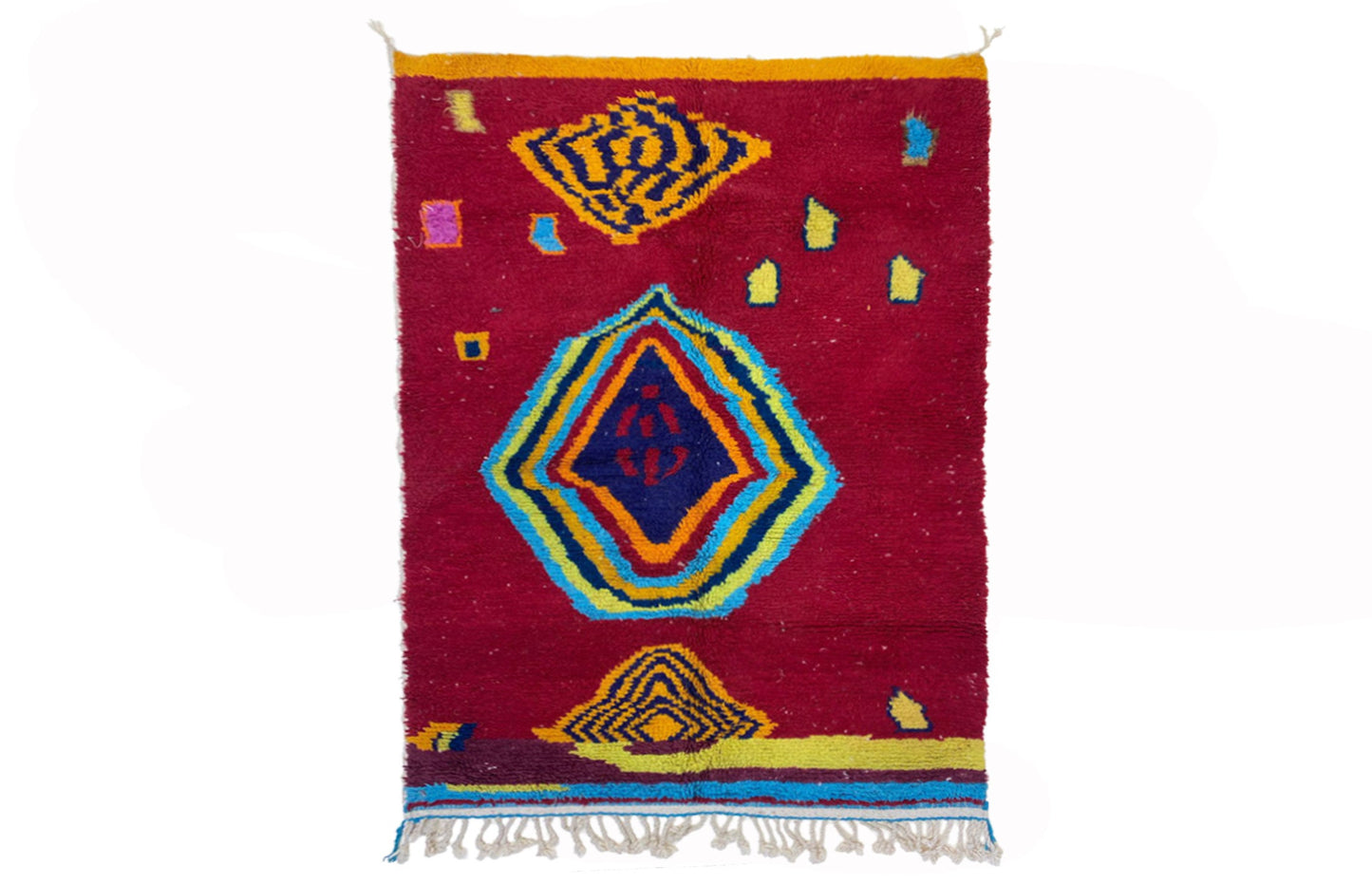 Handwoven Berber Area Rug, Custom-sized Colorful Moroccan Carpet.