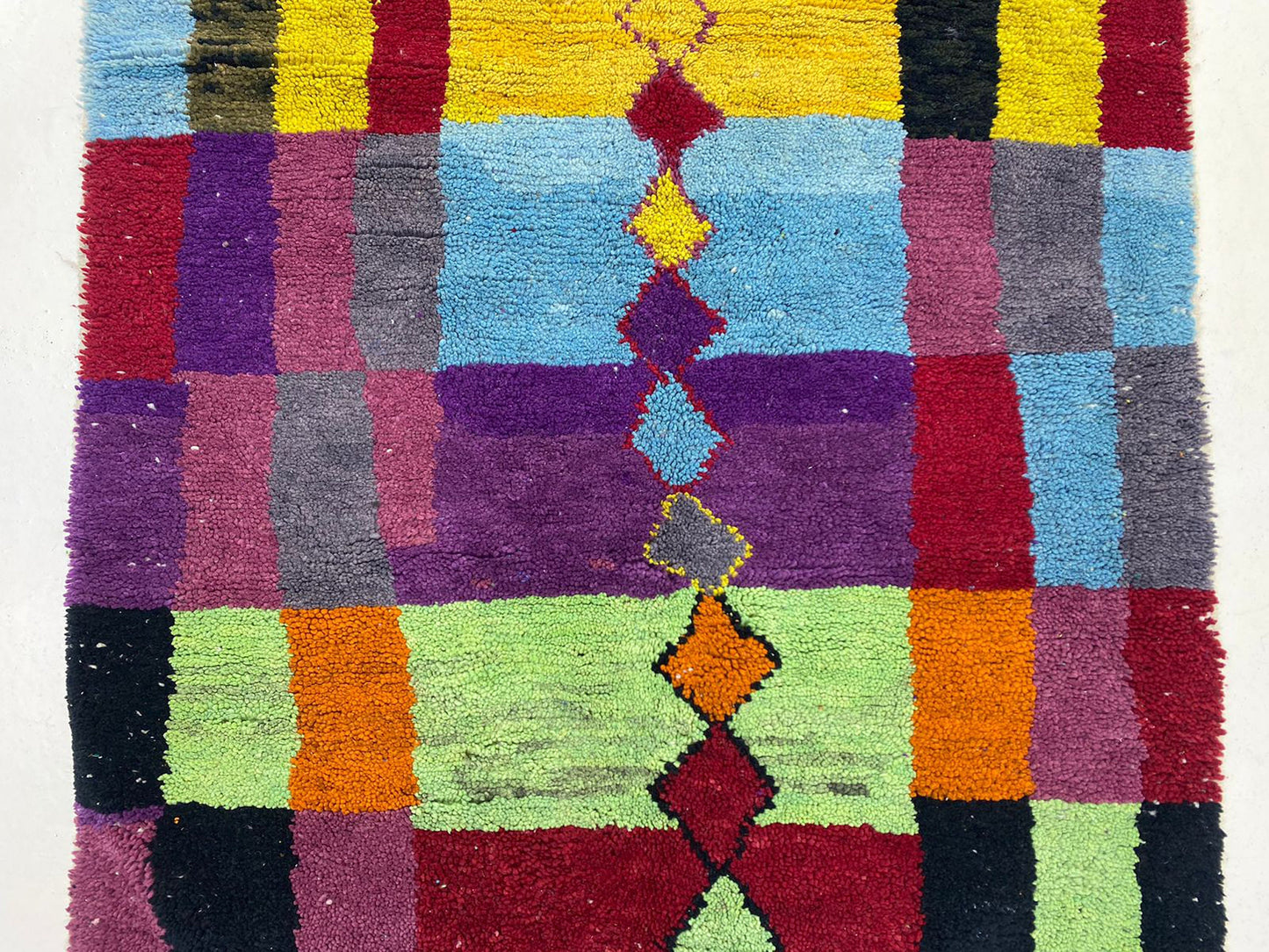 Boho Chic Moroccan Berber Rug, Handcrafted Elegance for Your Home.