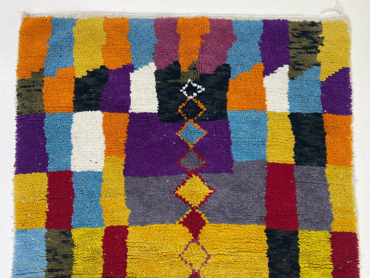 Boho Chic Moroccan Berber Rug, Handcrafted Elegance for Your Home.