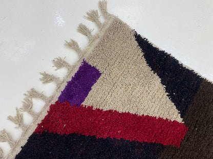 Handmade Moroccan Rug, Custom Colorful Berber Design Rug.