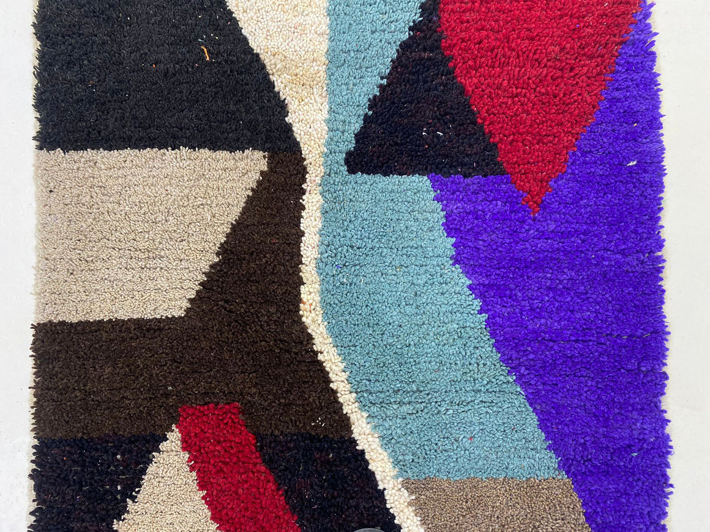 Handmade Moroccan Rug, Custom Colorful Berber Design Rug.