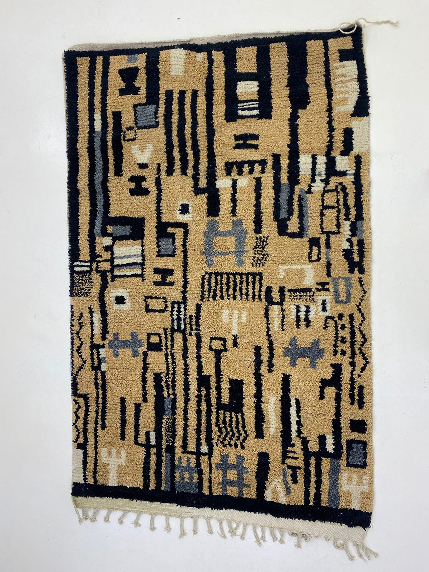 Handmade Area Rug, Unique Custom Colorful Moroccan Berber Rug.