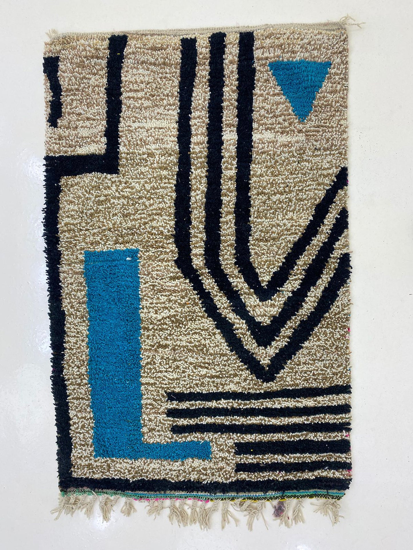 Moroccan Custom Kitchen Rug, Berber Wool Area Rug.