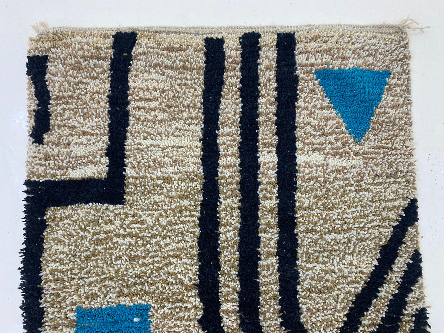 Moroccan Custom Kitchen Rug, Berber Wool Area Rug.