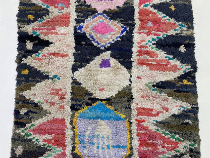 Tapis de couloir berbère marocain vintage Tapis de maison unique