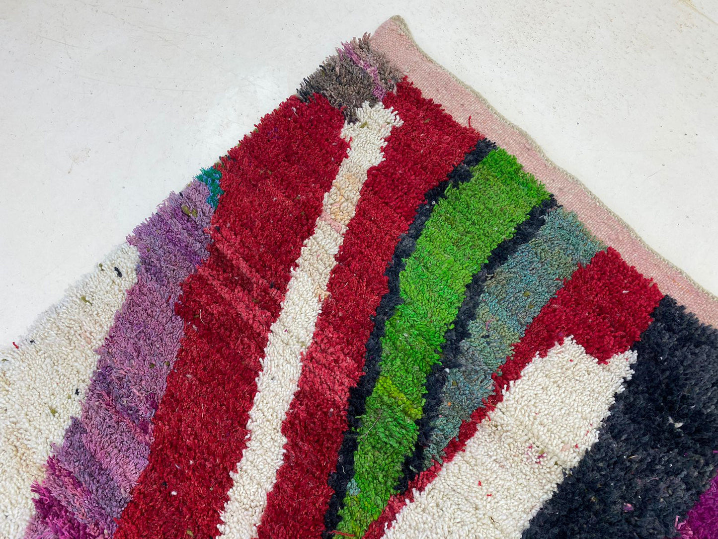 Boho Chic Moroccan Berber Rug, Colorful Handwoven Wool Rug.