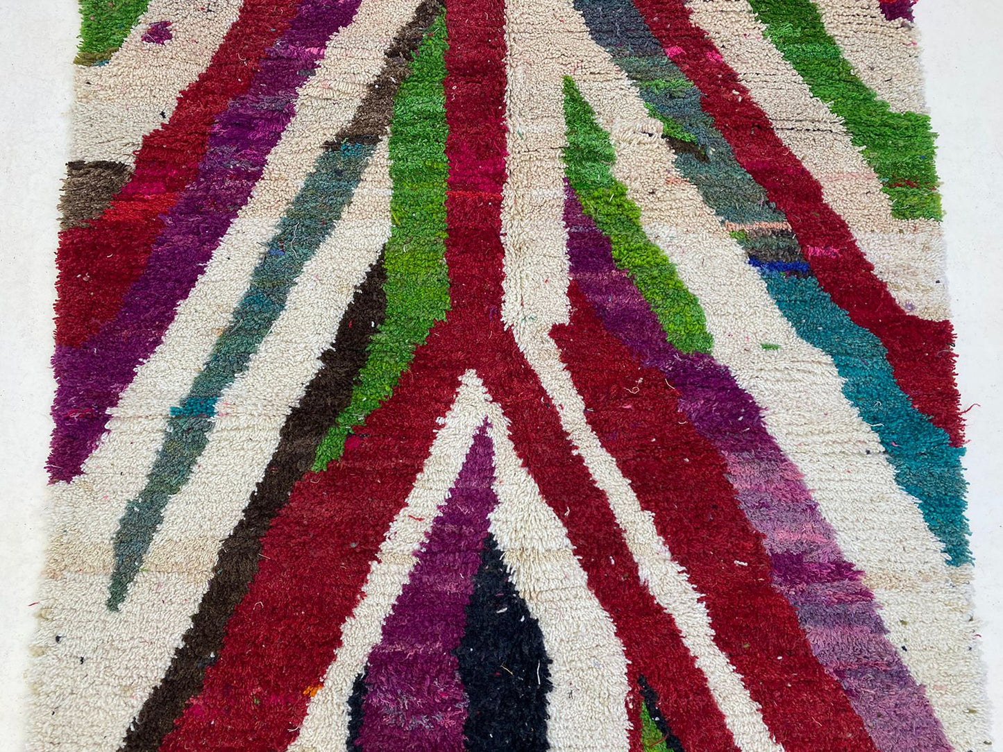 Boho Chic Moroccan Berber Rug, Colorful Handwoven Wool Rug.