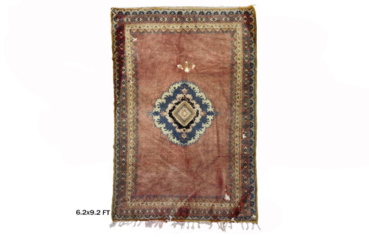 Tapis marocain bohème unique 6x9 pi.