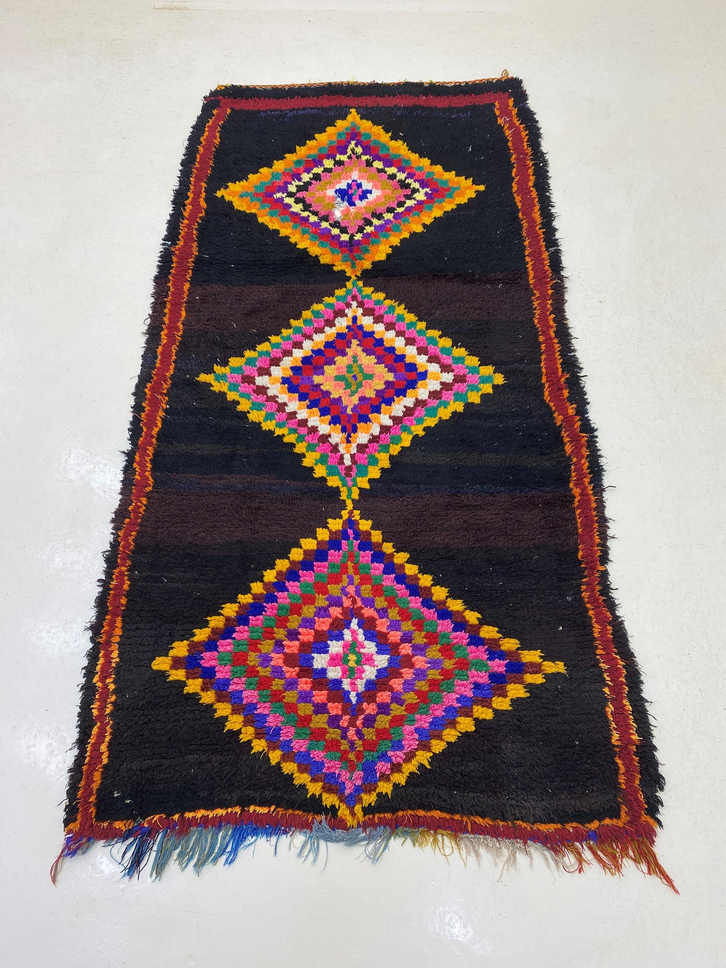 Tapis bohème vintage, tapis marocain 4x7.