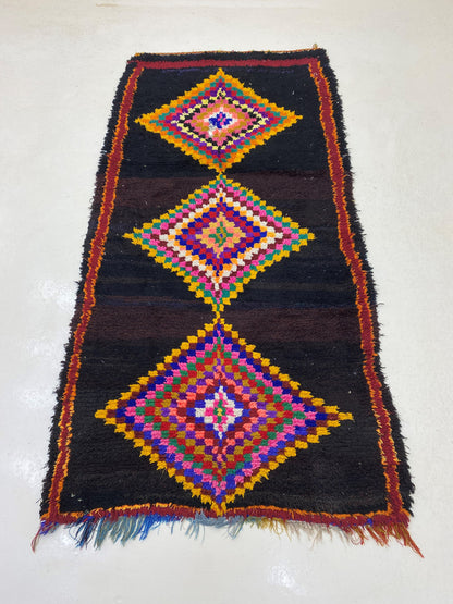 Tapis bohème vintage, tapis marocain 4x7.