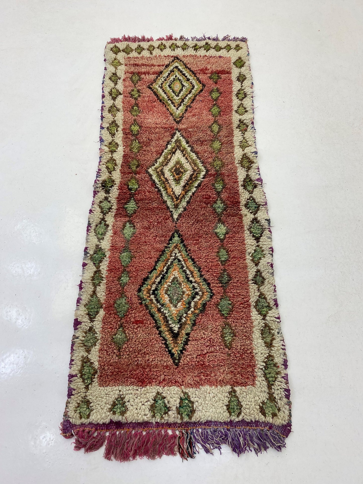 Tapis de couloir marocain, tapis de couloir berbère Diamond 3x7.