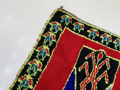 Tapis de couloir marocain étroit, style bohème vintage 8x3.