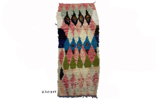 Tapis marocain Diamond 3x8, couloir, décoration vintage.