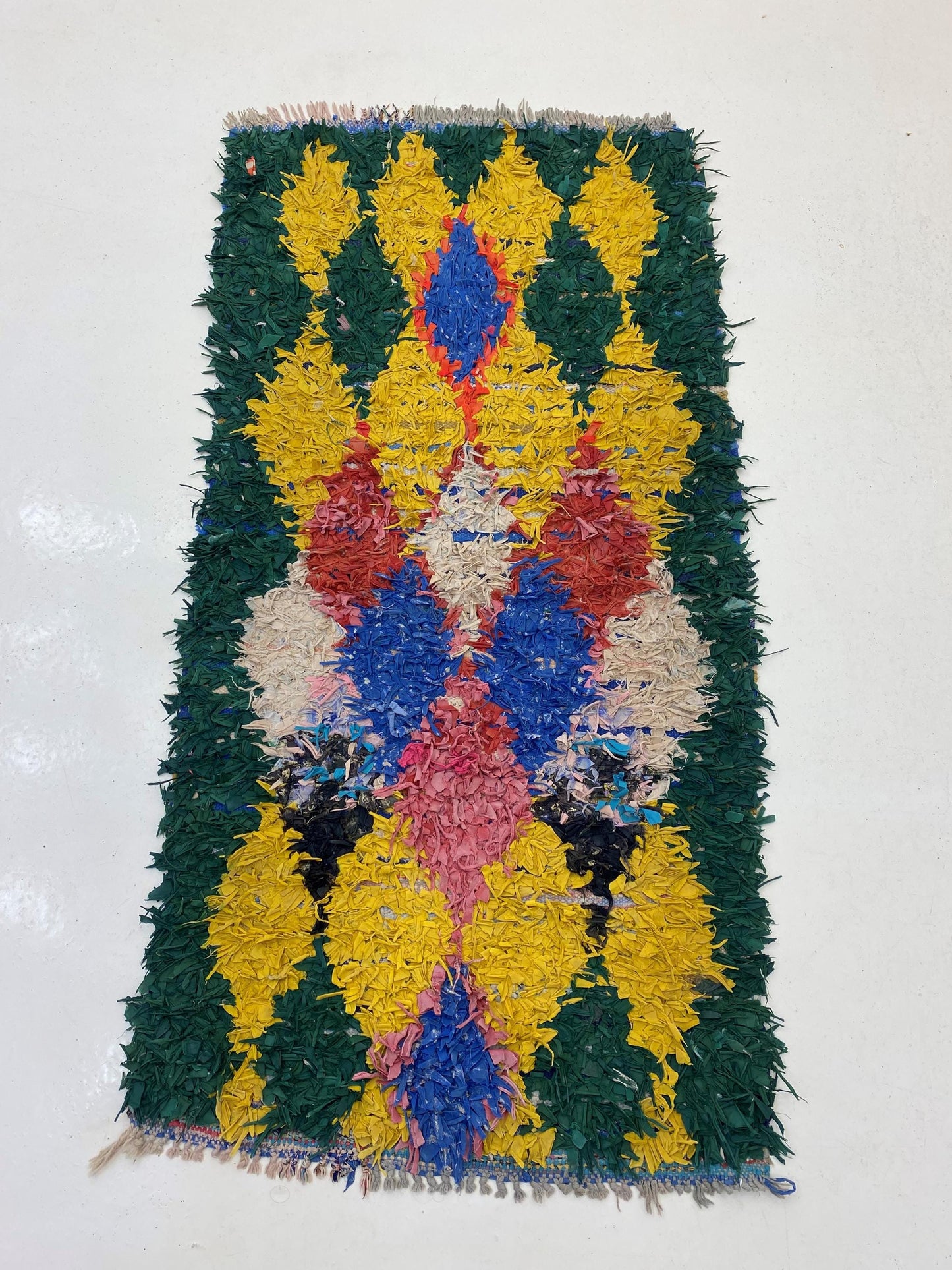 Tapis de couloir marocain 3x6, tapis de couloir Boucherouite Diamond.