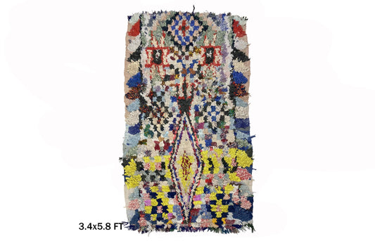 Tapis de couloir marocain 3x6 : Boho Boucherouite Runner.