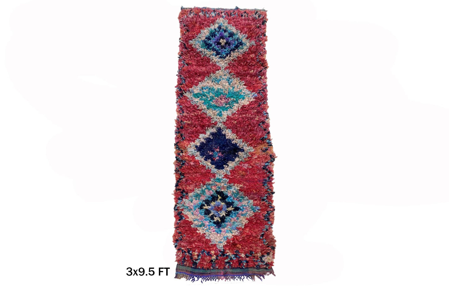 Tapis de couloir marocain Boucherouite 3x10.