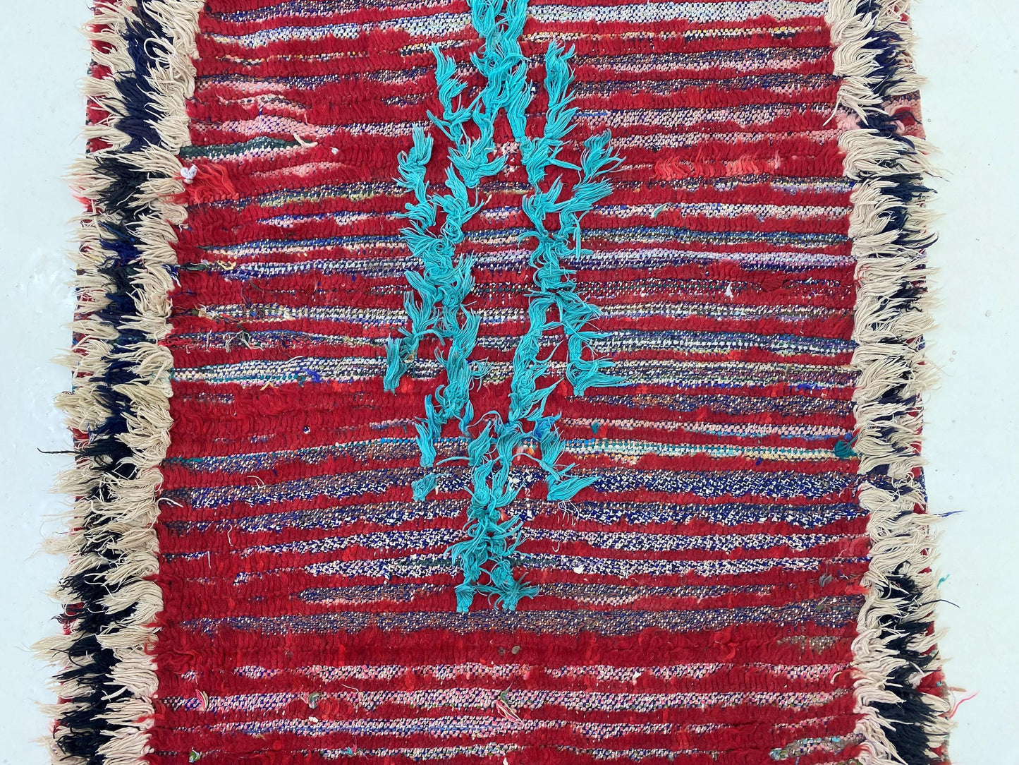 Tapis de couloir marocain 3x10, laine longue, décoration d'intérieur.