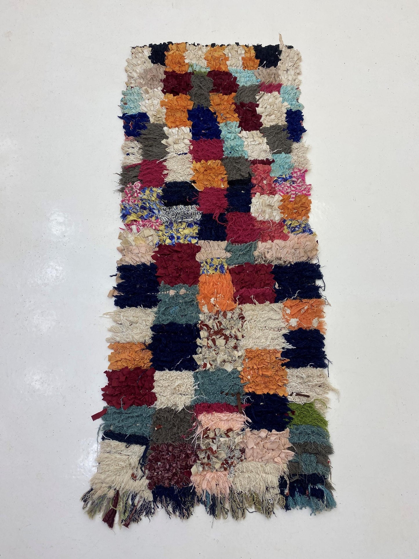 Tapis de couloir marocain Boho Boucherouite 2x6.