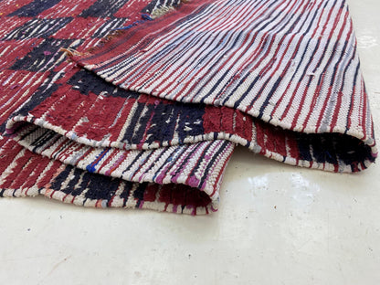 Tapis marocain coloré, tapis à carreaux délavé 5x10.