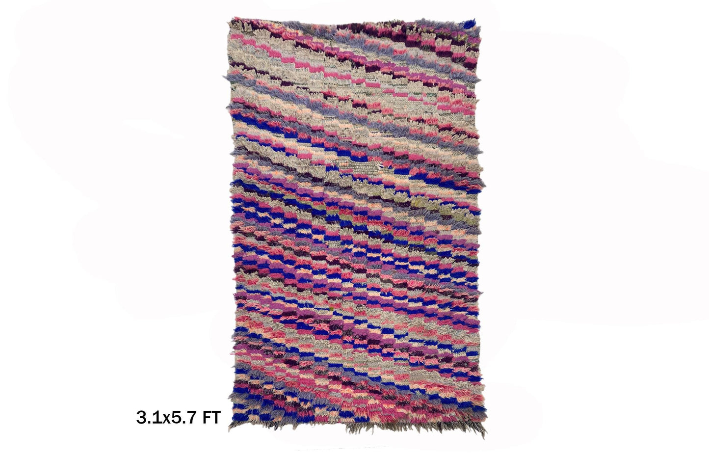 Tapis à petits carreaux 3x6 : tapis marocain coloré.