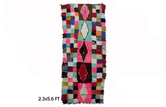 2x6 Moroccan Small Unique Boho Runner Rug.