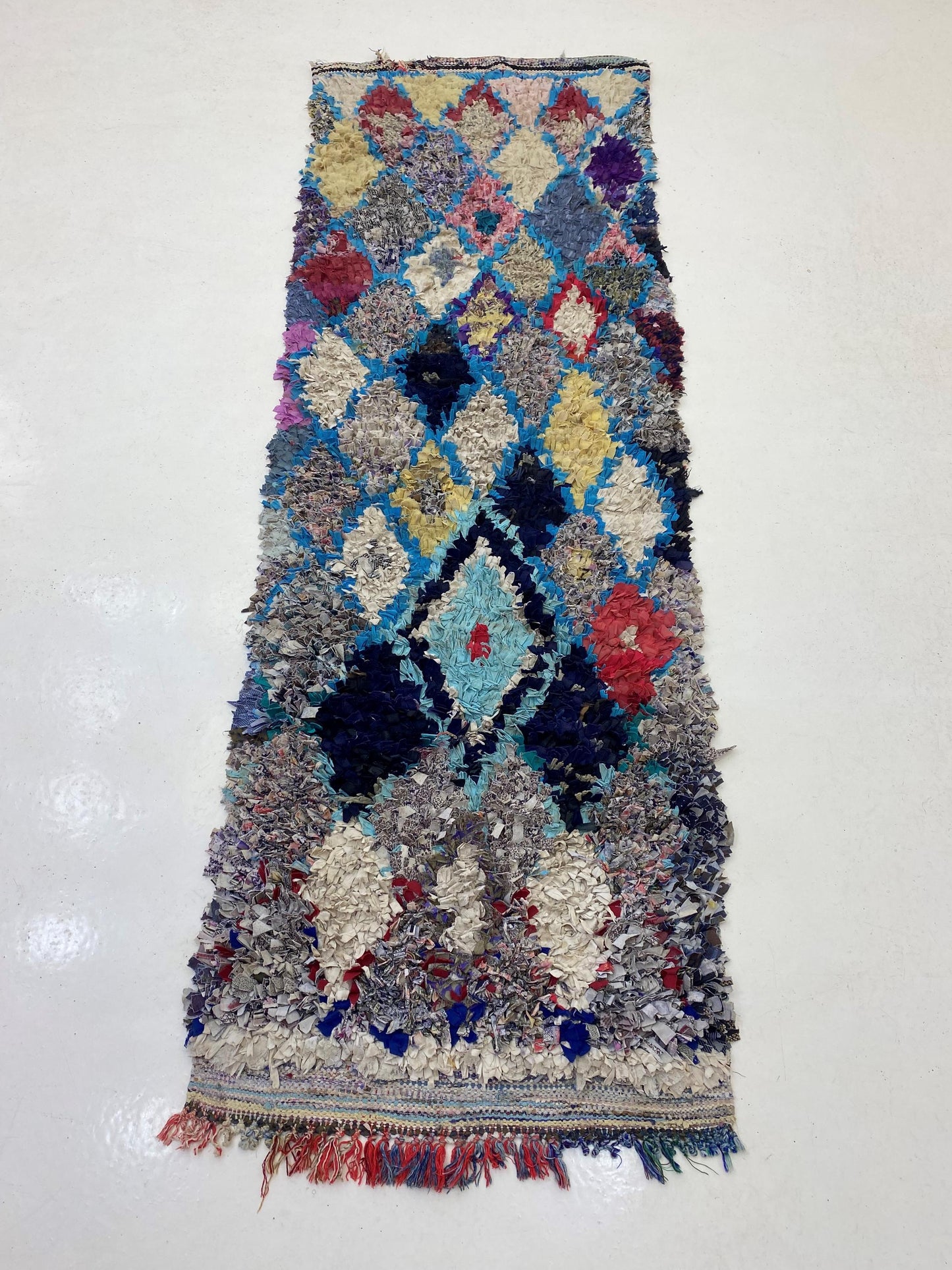 Tapis de couloir Diamond 3x8 : Tapis de couloir vintage marocain.